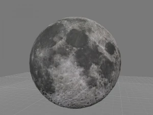 moon planet with low polygons 3D Model