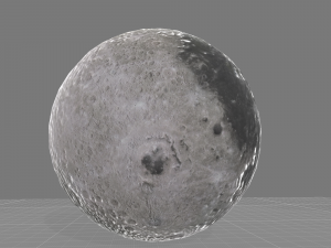 moon planet with low polygons 3D मॉडल