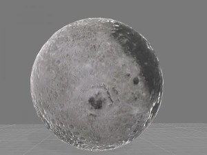 moon planet with low polygons 3D Model