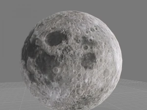 moon planet with low polygons 3D Model