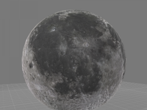 moon planet with low polygons 3D मॉडल