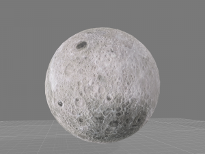 moon planet with low polygons 3D मॉडल