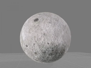 moon planet with low polygons 3D Model