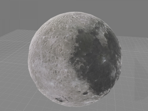 moon planet with low polygons 3D मॉडल