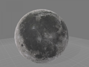moon planet with low polygons 3D मॉडल