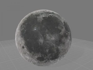 moon planet with low polygons 3D Model