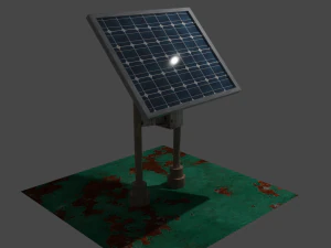 rusty photovoltaic panel 3D Model