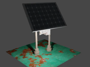 rusty photovoltaic panel 3D Model