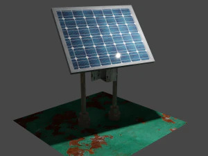 rusty photovoltaic panel 3D Model