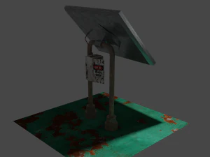 rusty photovoltaic panel 3D Model