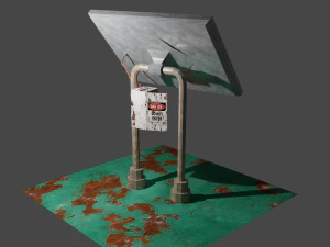 rusty photovoltaic panel 3D Model