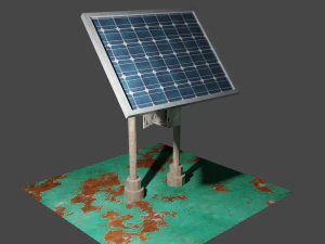 rusty photovoltaic panel 3D Model