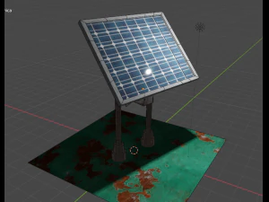 rusty photovoltaic panel 3D Model