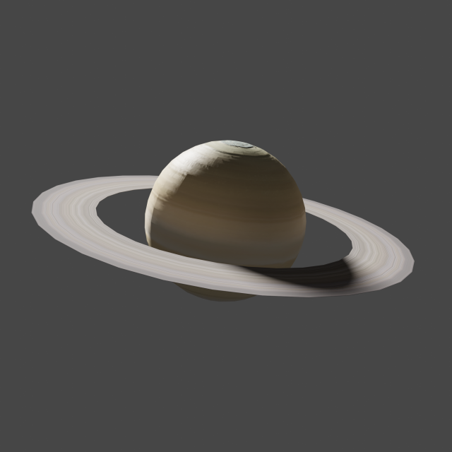 planet saturn with low polygons and 2k textures Model 3D .c4d .max .obj .3ds .fbx .stl .blend 