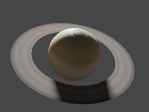 planet saturn with low polygons and 2k textures Model 3D