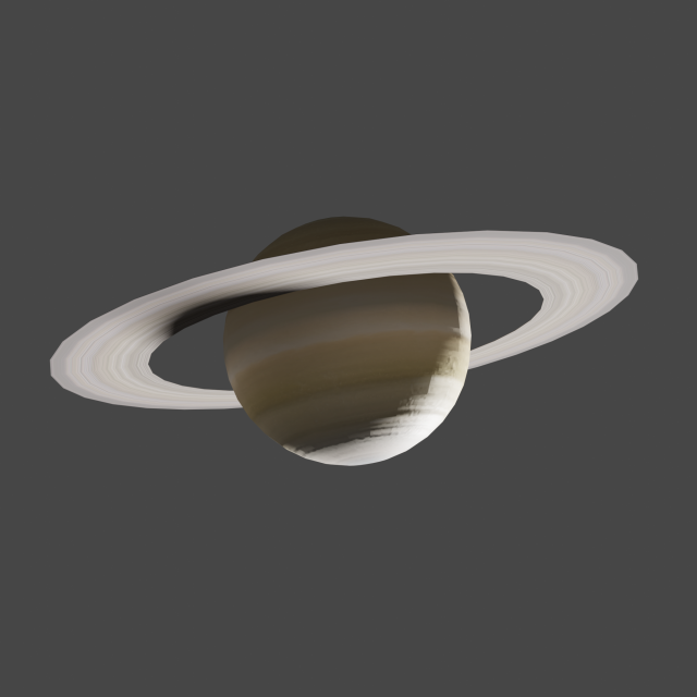 planet saturn with low polygons and 2k textures Free 3D Model in ...