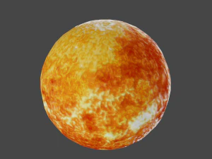 sol bajo poli Modelo 3D