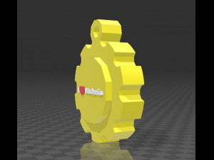 gear shaped pendant with inscription 3D Print Model