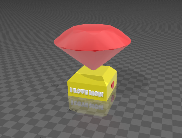 jewel with inscription i love mom and i love dad 3D Print Model .c4d .max .obj .3ds .fbx .stl .blend
