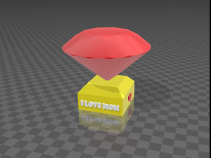 jewel with inscription i love mom and i love dad 3D 프린트 모델
