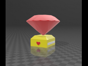 jewel with inscription i love mom and i love dad 3D Print Model
