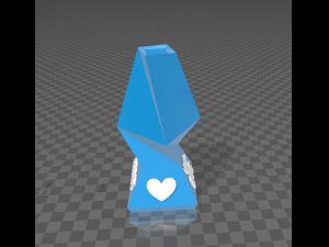vase with polygonal design and inscription i love bts 3D-Druckmodell