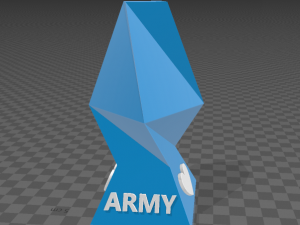 vase with polygonal design and inscription i love bts 3D-Druckmodell