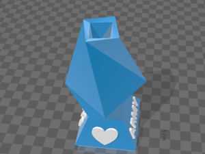 vase with polygonal design and inscription i love bts 3D-Druckmodell