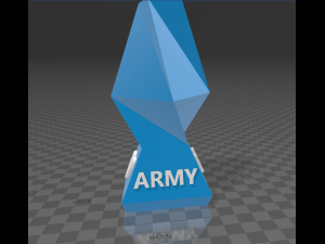 vase with polygonal design and inscription i love bts 3D-Druckmodell