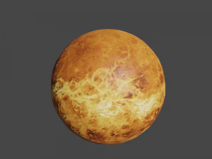 planet venus poligon rendah Model 3D