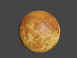 low polygon venus planet Model 3D