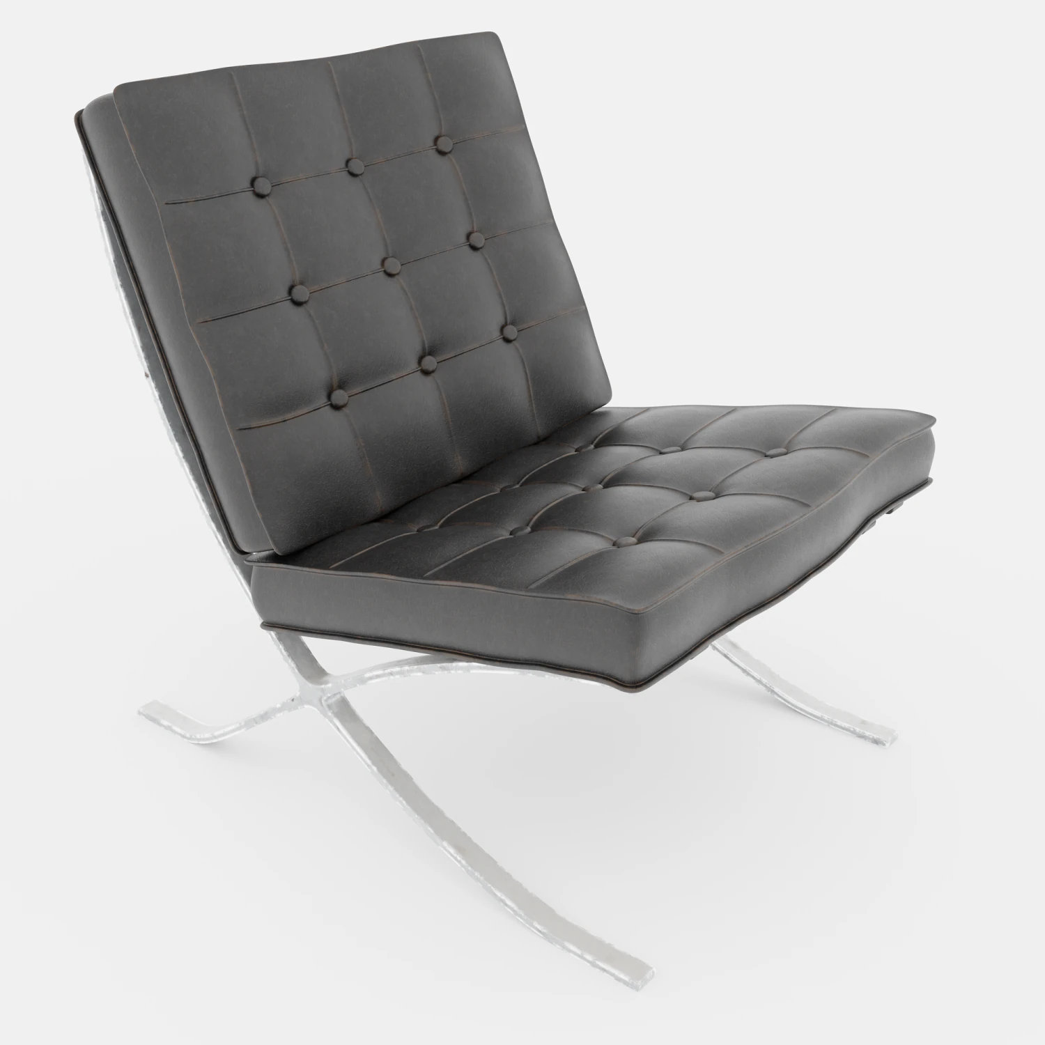barcelona chair 3D Model .c4d .max .obj .3ds .fbx .stl .blend 