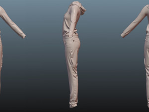 jeans hoodie 3Dモデル
