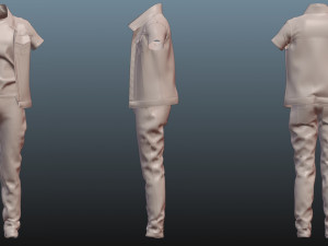 men vest and jeans Model 3D