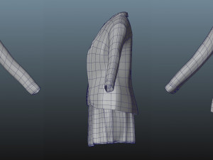 school uniform low-poly 3D Model