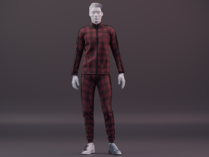sports suit low-poly Modelo 3D