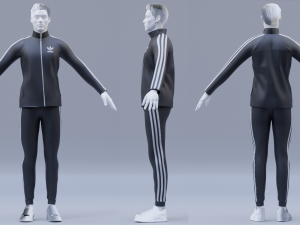 sports suit low-poly Modelo 3D