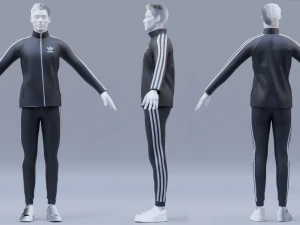 sports suit low-poly 3D Model