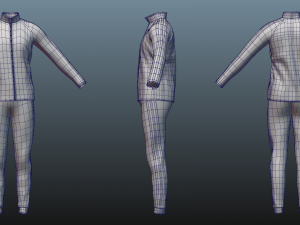 sports suit low-poly Modelo 3D