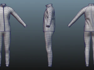 sports suit low-poly 3D Model