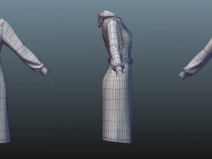 warm dress low-poly 3D Model