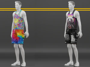 sammer clothes low-poly 3D Model