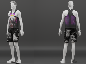 sammer clothes low-poly Model 3D