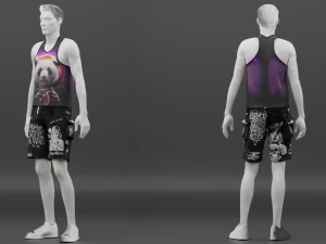 sammer clothes low-poly 3D Model