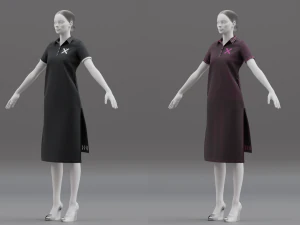 dress low-poly 3D Model