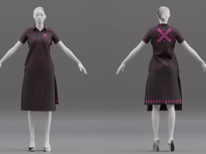 dress low-poly 3D Model
