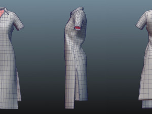 dress low-poly Modèle 3D