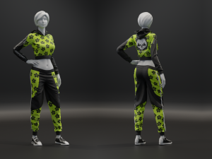 womens tracksuit 3D 모델