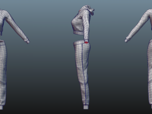 womens tracksuit 3D 모델