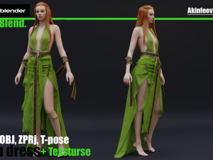 elven dress 3D 模型